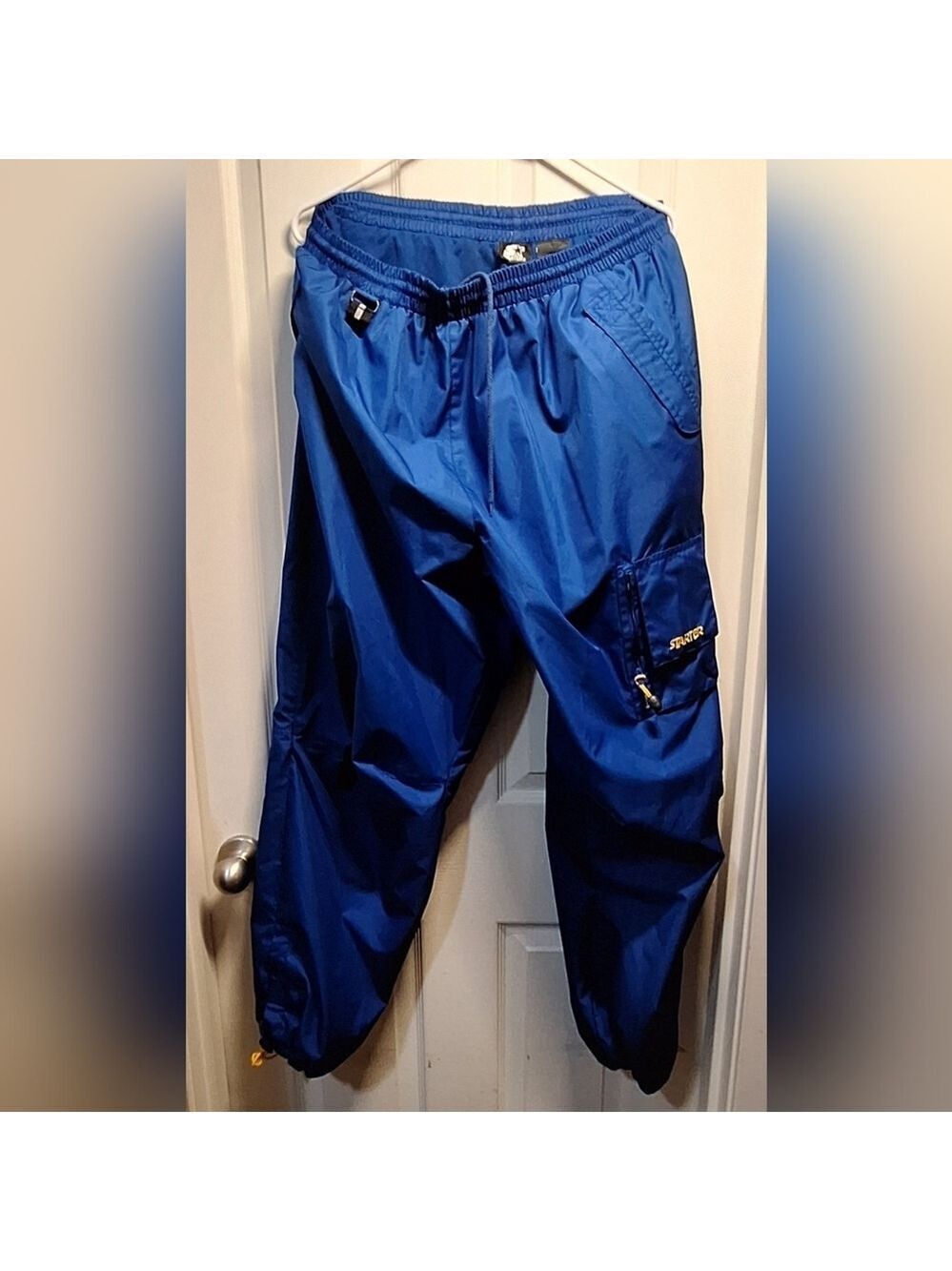 Starter Y2K Men's Blue Cargo Track Pants Large